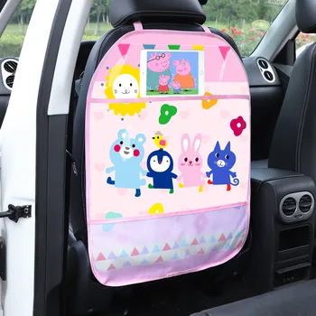 Masina Anti Copil Kick Pad Ingrijire Auto Seat Protector Spate Capac Caz-Desene animate pentru Copii Saltea de Noroi de Plastic Curat Anti-kick Pad