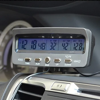 Masina Ceas Termometru Higrometru Decor Metru Ornament Interne / Externe de monitorizare a Temperaturii Accesorii Auto