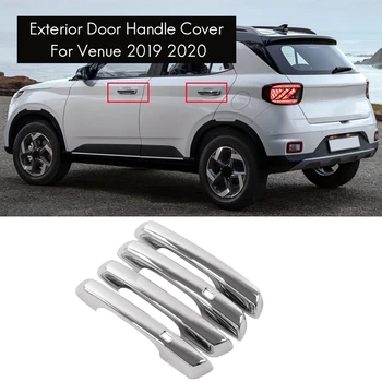 Masina Chrome Exterior Exterior Partea Exterioară a Mânerului Portierei Protector Capac Ornamental pentru Hyundai Loc 2019-2020 cu Cheie Inteligentă Găuri
