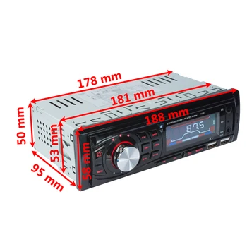 Masina de 12V Radio Stereo Bluetooth Wireless Digital Media In Bord USB/SD/MMC, MP3 Player, Radio FM