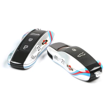 Masina de caz-cheie pentru Porsche, pentru Panamera și Cayenne 971 911 9YA Macan boxster capac cheie alarma auto telecomanda hard shell breloc argintiu 23