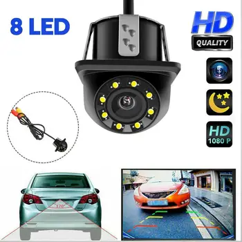 Masina din Spate Vedere aparat de Fotografiat de 8 LED-uri de Noapte Viziune Inversarea Auto Parcare Monitor Impermeabil 170 Grade HD Video Spate aparat de Fotografiat
