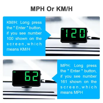 Masina GPS Vitezometru Mare Fonturi de Afișare cu LED KM/h MPH Viteza de Alarma Altitudine Digital Totală de Conducere Masina Noua Electronice Pe Vânzări