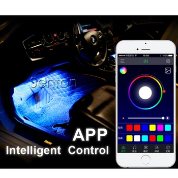 Masina Interior Lampa Neon Pentru Android iOS APP de Control Pentru Mazda 3 6 CX-5 CX-7 Audi A5 TT A1 A4 B6 B8 B7 A3 A6 C5 C6 Q5 Accesorii