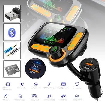 Masina MP3 Music Player Bluetooth 5.0 receptor Dual Porturi USB de Încărcare QC 3.0 Hands-Free, Incarcator de Masina Receptor Radio Transport Gratuit