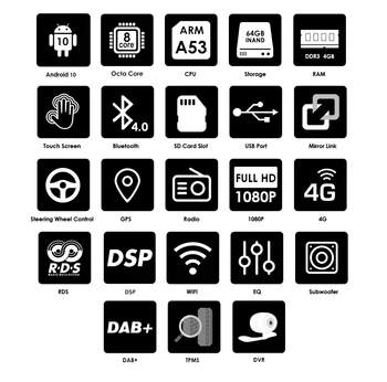 Masina Multimedia player Android 10 PX5 2 Din GPS, Autoradio Pentru Mercedes/Benz/CLK/W209/W203/W208/W463/Vaneo/Viano/Vito FM DSP DVR