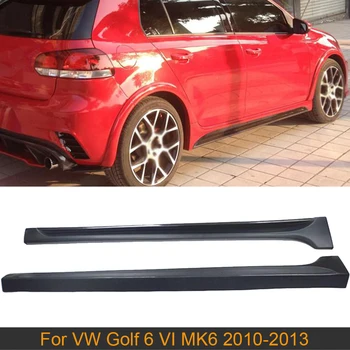 Masina praguri Laterale Șorț Pentru Volkswagen VW Golf 6 VI MK6 2010-2013 Ușa de la Mașină Bara de protecție praguri Placa de Paza praguri Laterale din Fibra de Carbon