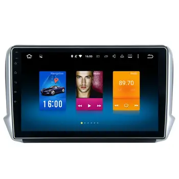 Masina Radio Stereo pentru Peugeot 208 2008 Octa Core 4G+32G Android 9.0 Navigare GPS Multimedia Stat Navi MirrorLink Accesorii