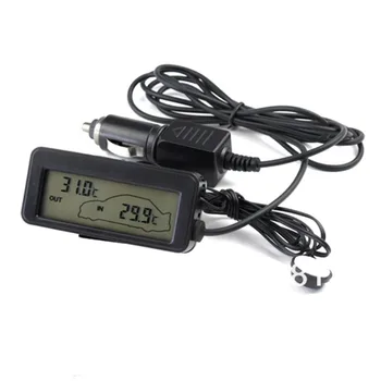 Masina termometru digital 12v iluminare din spate mini mini termometru LCD auto în interiorul și în afara termometru