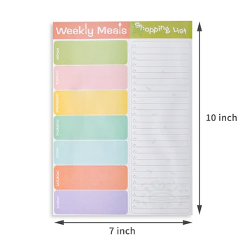 Masă săptămânal Pad, Magnetic Notepad, 52 pagini 7x10 Cm, Fiecare Pagini cu smulgă Perforate Lista de Cumparaturi pentru Convenabil Shoppi
