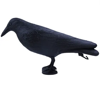 Materiale plastice Cioara de Vânătoare Momeală cu Stand Corp+Baza pentru Sperietoare de ciori Fals de Vânătoare de Păsări de Gradina Decor de Halloween