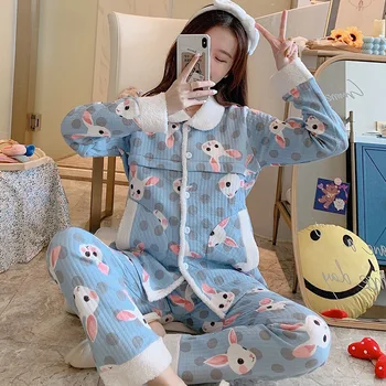 Maternitate Pijama Set de Praf de Bumbac Cardigan+Pantaloni Pijamale de Îngrijire Guler de Turn-down Femeile Gravide Imbracaminte cămașă de noapte