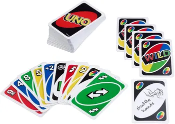 Mattel Jocuri UNO: Clasic (Cutie de Tablă) Kartenspiel Casual de Divertisment la Domiciliu UNO Tabla de Joc Carte de Joc Jucării partid