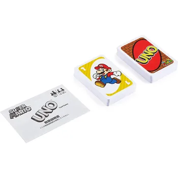 Mattel Jocuri UNO Super Mario Carte de Joc de Familie de Divertisment Amuzant Tabla de Joc de Poker Jucarii Copii Carti de Joc