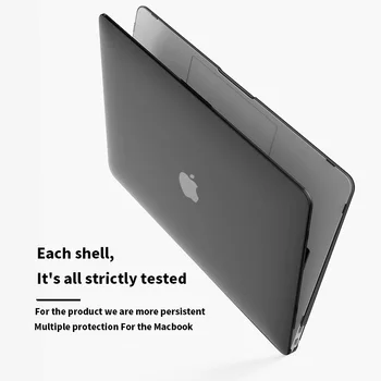 Mată Mată Caz la Caz Laptop pentru Apple MacBook Air Pro 13.3 15 13 12 Inch Caz Nou Pro 13 A1932 A1989 Acoperi cu Touch Bar