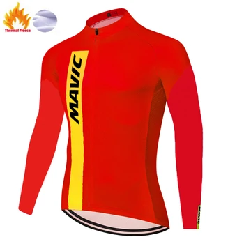 MAVIC maillot ciclismo echipa Termică Iarna Fleece pentru curse de biciclete haine respirabil maneca lunga koszulka rowerowa