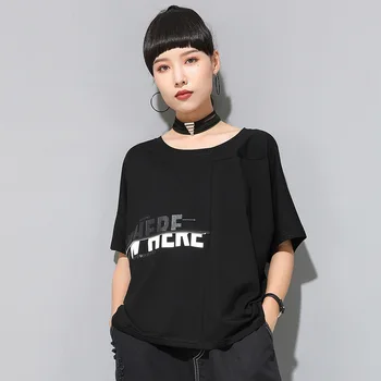 Max LuLu Noua Moda Europeană De Vară 2020 Doamnelor Stilul Punk Tricouri Femei Imprimate Negru, Tricouri Femeie Din Bumbac Topuri Plus Dimensiune