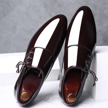 Mazefeng 2019 Barbati Pantofi Barbati Pantofi Eleganți Din Piele De Moda De Lux Nunta Mire Pantofi Pentru Bărbați Pantofi Oxford Rochie Plus Dimensiune 38-48