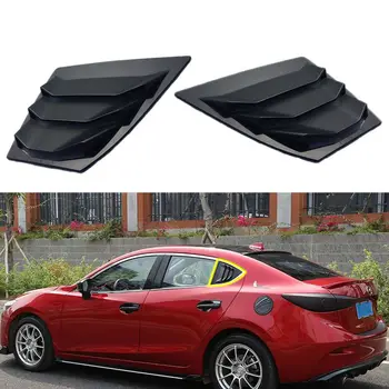 Mașină neagră a Ferestrei din Spate, Partea Fantele de Ventilație Panou Ornamental Pentru Mazda 3 Axela 4Dr Sedan-2018
