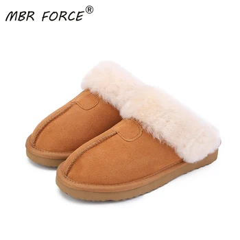 MBR VIGOARE Blana Naturala Papuci de Moda de Iarna pentru Femeie Papuci Femei Cald Papuci de Interior de Calitate din Lână Moale, Doamnă Acasă Pantofi