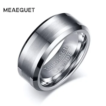 Meaeguet 8MM Clasic Carbură de Tungsten Inel pentru Barbati verighete Tungsten Inele Nu Rugina