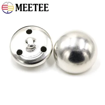 Meetee 50pcs Nasturi de Metal de Argint Antic Cupru Buton Ciupercă 10-25mm pentru Costum Sacou Cămașă Strat de Reparare Accesorii de Cusut