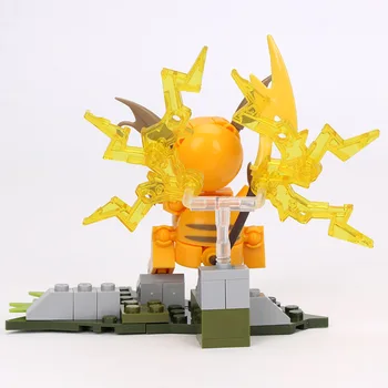 MEGA Construx TAKARA TOMY pokemon figura raichu Pikachu bloc jucărie Kit de Construcție (73 BUC) Blocuri DIY Jucărie de Învățământ