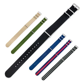 MEGALIT Ceasuri Curele Cu 3 Inel Catarama 22cm Bărbați Watchbands Pentru Nato Nailon Watchbands Centura Cataramă de Metal Bărbați Ceas Sport Band