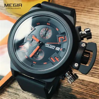 MEGIR Original Ceas Barbati Sport Cuarț Ceasuri Barbati Cronograf Ceas Relogio Timp de Ore de Ceas Reloj Hombre Mens Ceasuri