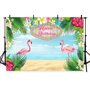 MEHOFOTO Flamingo beach fotografie de fundal Personalizate ziua de nastere fotografie fondul copii fundal photobooth photocall