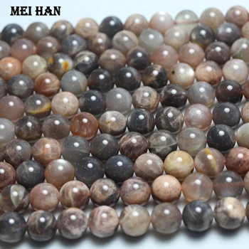 Meihan (1 fir) ping natural 10mm amestecat negru Sunstone buna rotund margele vrac piatră prețioasă de bijuterii de luare de design
