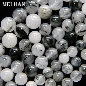 Meihan en-gros (2 fire/set) 8mm Natural negru rutilated cuarț buna rotund margele pentru bijuterii DIY face design