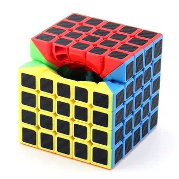 Meilong Dragon 5x5x5 Fibră de Carbon Viteză Magic Cub 5x5 62mm Moyu Multi-Color 3D Joc de IQ poftă de mâncare de Puzzle Cubo Jucărie Teaser Creier Cadou