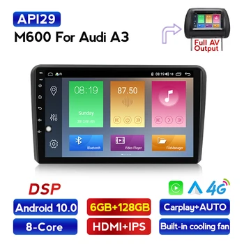MEKEDE HD android 10.0 4+64G Două Din 9 Inch Car DVD Player Pentru Audi/A3/S3 2002-2011 Canbus Radio GPS Bluetooth 1080P Navigare