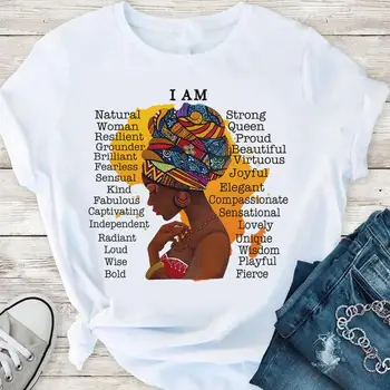 Melanina tricou femei Dumnezeu spune că tu ești negru fata este frumoasa magic tricou femme vogue black lives matter Juneteenth t-shirt