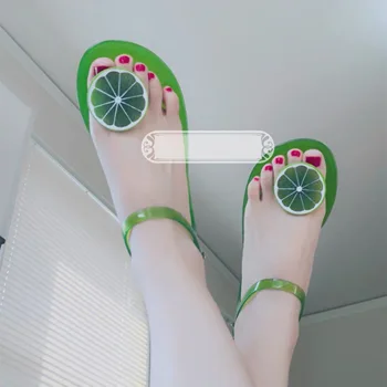 Melissa Brand Pepene Verde Sandalia Femei Pantofi De Vara Jeleu Pantofi Sandale Plate 2020 Noua Moda Sandale Femei, Sandale