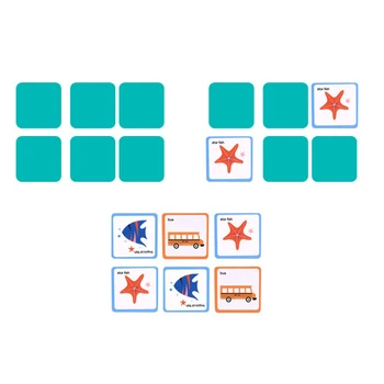 Memorie Jucarii pentru Copii de 4-6 Y Exercițiu de Memorie Carte de Joc de Potrivire Carduri Flash de Animale /Transport/limba engleză Congnition Jucării de Învățare