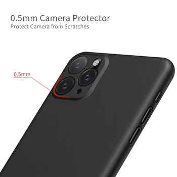 Memumi Slim case pentru iPhone 11 Pro Max 6,5 inch 2019, Ultra Slim 0.3 mm Finisaj Mat Strat Subțire se Potrivesc pentru iPhone Pro Max Cazul