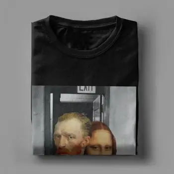 Men ' s T-Shirt Culturale Drama Ostaticilor Van Gogh din Bumbac Tee Maneci Scurte Portret Vincent Cultura de Floarea-soarelui Art Tricou