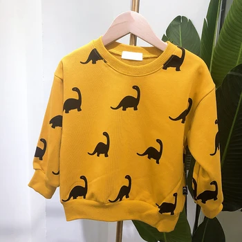 Menoea Copii Toamna T-Shirt 2020 Copii Băieți Dinozaur Model Teuri Fete Haine Copii Cu Maneca Lunga Topuri Haine Fete Tricou