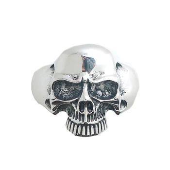 Mens Băieți 316L din Oțel Inoxidabil Cool Punk Gotice Mare Demon Craniu Brățară