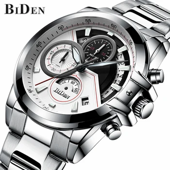 Mens Ceasuri de Top de Brand de Lux BIDEN Ceas Barbati Moda Sport Cuarț Ceas din Oțel Complet de Afaceri Impermeabil Ceas Relogio Masculino