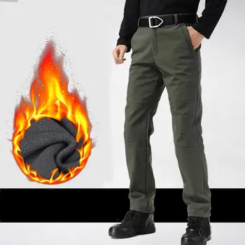 Mens Pantaloni Cald Fleece Pantaloni pentru Bărbați Îmbrăcăminte Softshell rezistentă la Vânt, Impermeabil Militare Elasticitatea Tactice Pantaloni Joggers