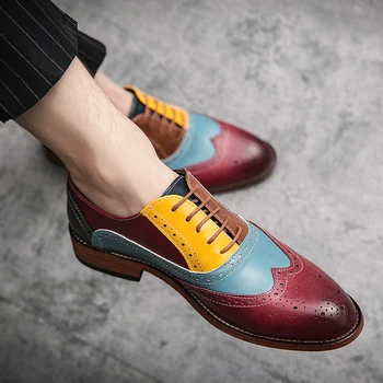 Mens Pantofi Rochie din Piele Oxfords Barbati Pantofi de Nunta Petrecere Toată Taie Formale Pantofi pentru Bărbați Pantofi lucrați Manual Plus NE 5,5-13.5