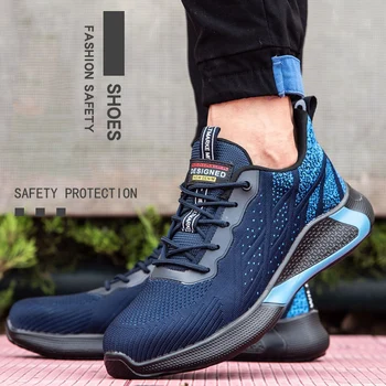 Mens Steel Toe Pantofi de protecție Ușor, Respirabil, Anti-zdrobitor Anti-puncție Anti-statice, de Protecție Cizme de Lucru Dropshipping