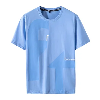 Mens T-shirt Casual de Vară 2020 Mâneci Scurte NEGRU Albastru Tricou de culoare Roz, Tricouri Plus Asiatice Supradimensionat L-6XL 7XL 8XL 9XL