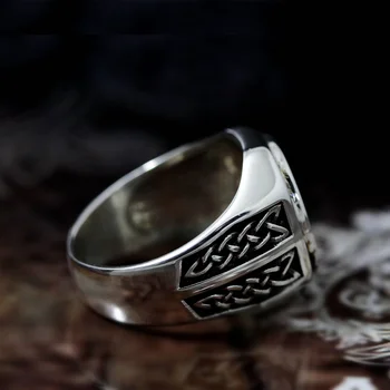 Mens Valknut Simbol Inel Din Otel Inoxidabil Nordici Viking Magic Rune Runic Amuleta Bijuterii