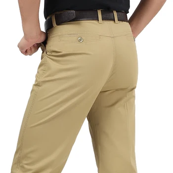 Mens Vrac Business Casual Pantaloni Plus Dimensiune 30-44 Pantaloni Drepte de sex Masculin de Bumbac de Înaltă Calitate din bumbac de agrement pantaloni de Vară de Primăvară