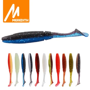MEREDITH 10buc Absolut Minnow 80mm 3.7 g Momeli pentru Pescuit Paddle Tail Atrage Wobbler Pescuit Momeli Artificiale de Pescuit Moale Worm