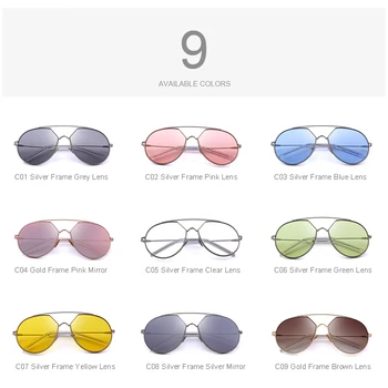 MERRYS DESIGN de Moda pentru Femei Twin-Grinzi de ochelari de Soare Pilot Cadru Ochelari de Soare Metal Templu Protectie UV S6368
